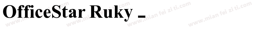 OfficeStar Ruky字体转换
